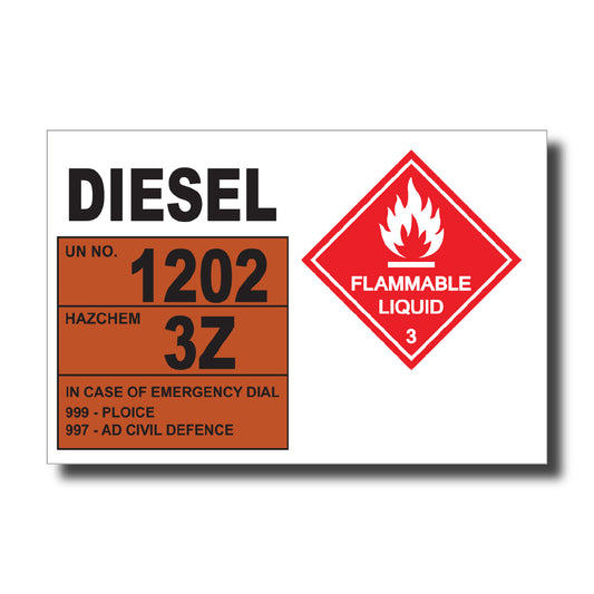 Diesel Fuel Label