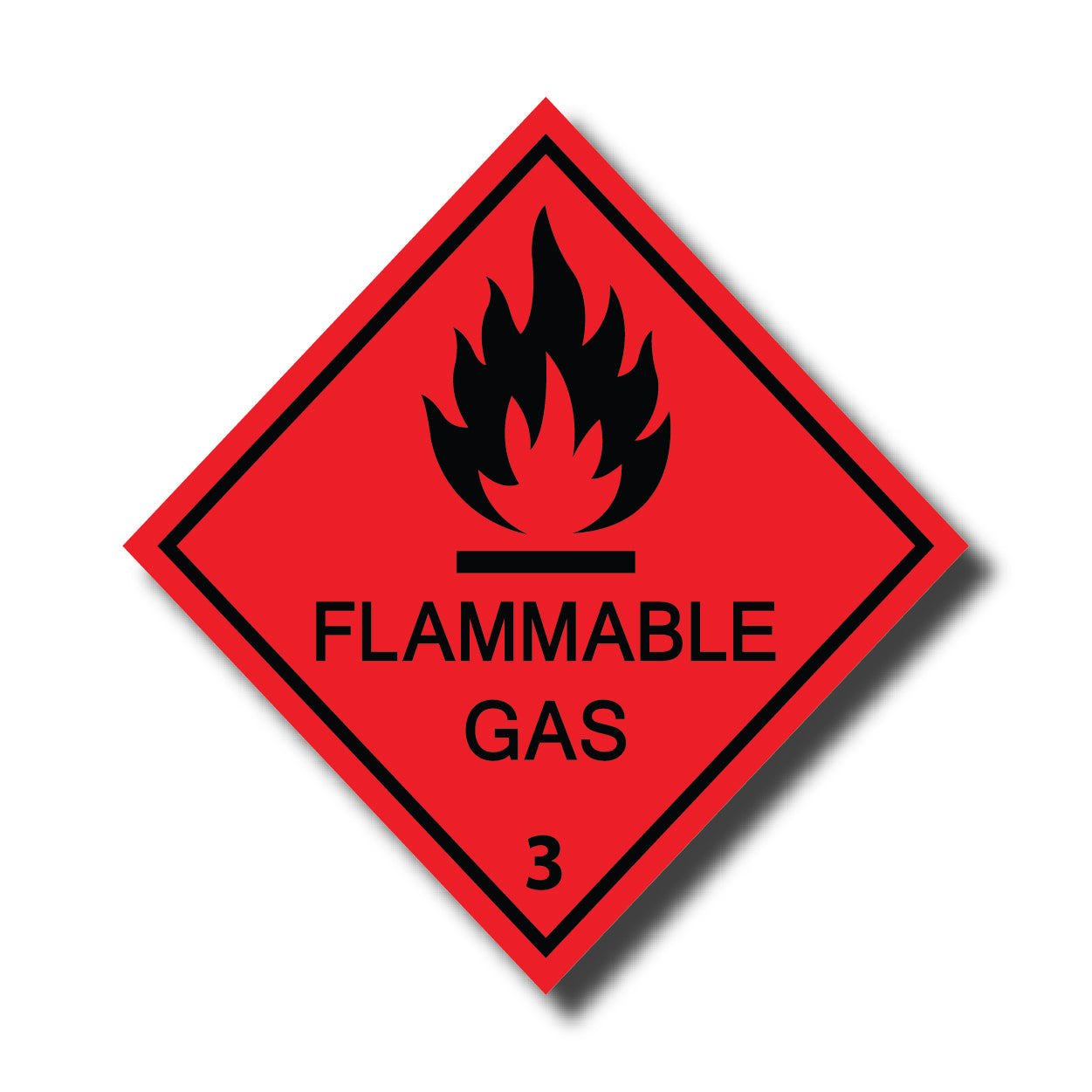 Flammable Gas 3 Label